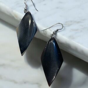 Carved tortoise shell earrings